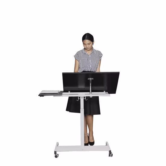 Quick Installation Color Customizable Manual Height Adjustable Hand Crank Standing Desk